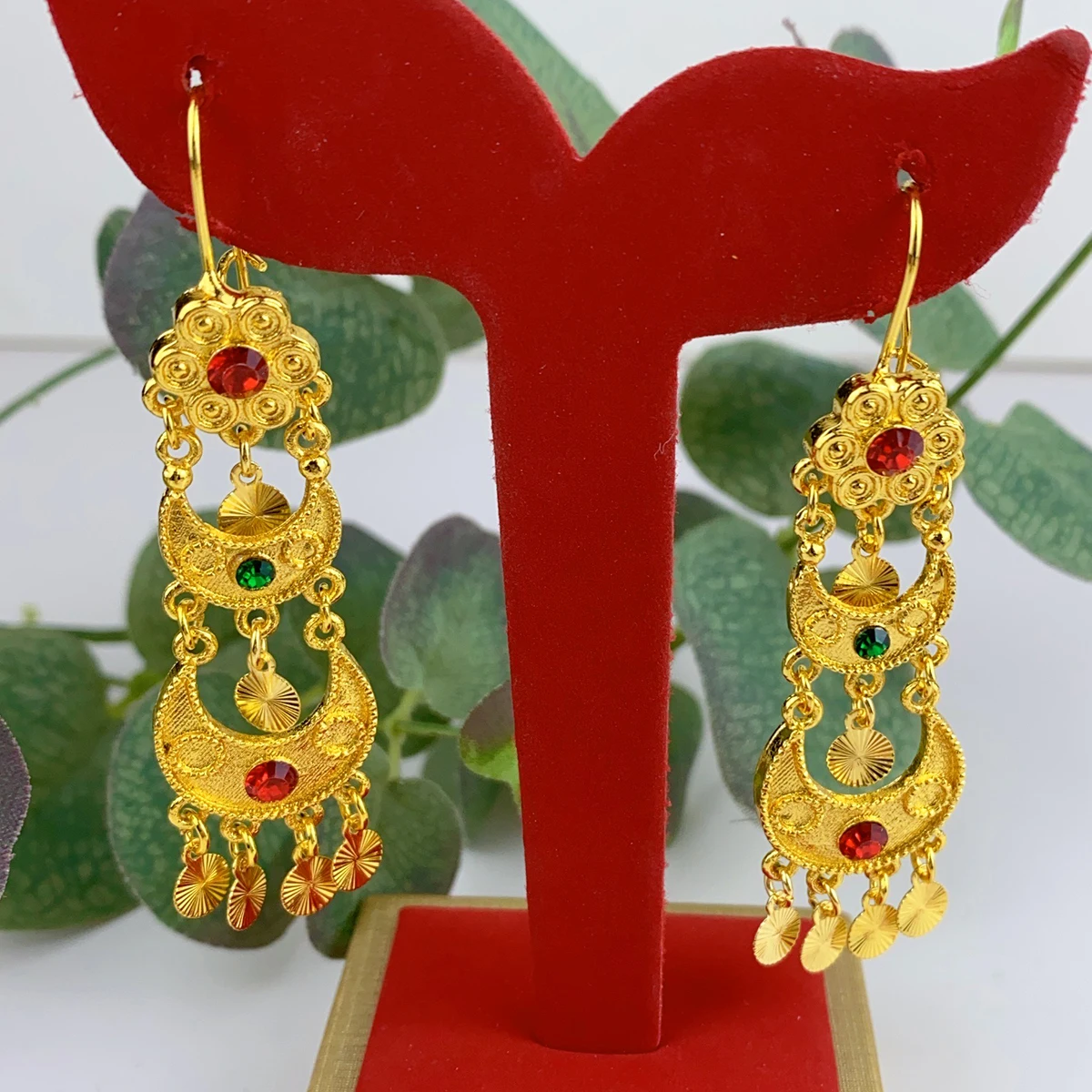 Women Accessories Dubai - Индийские висячие серьги, ювелирные изделия для