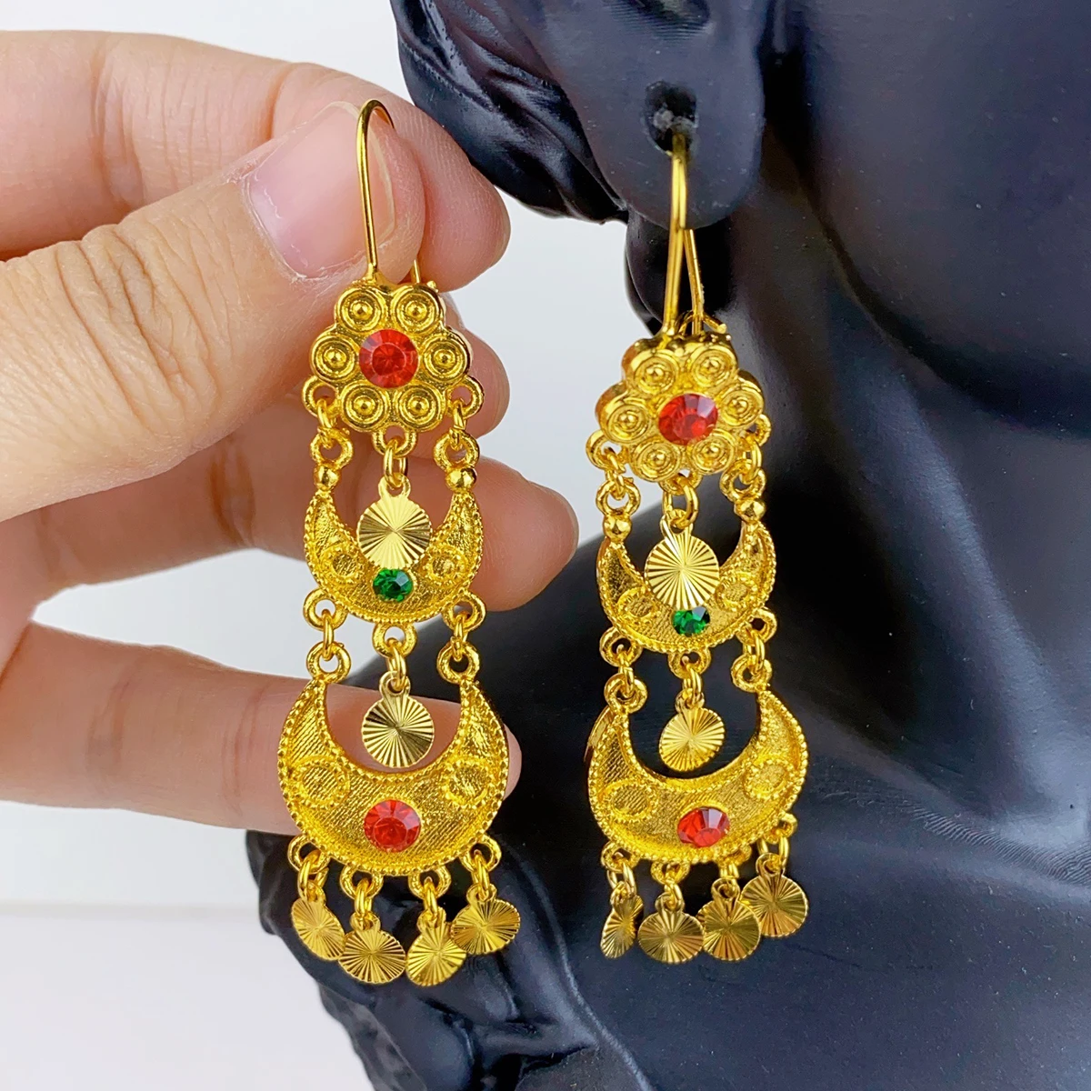 Индийские висячие серьги, ювел – обзор и цена Women Accessories Dubai