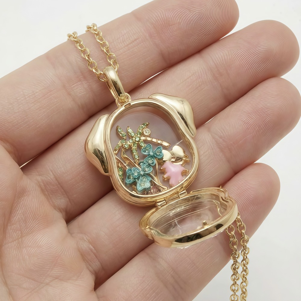 Милый стеклянный кулон-медальо – обзор и цена Women Accessories Gift Box